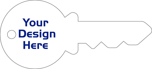 Key Shaped Sign Panel, 16h x 35w, 4mm Corrugated Plastic